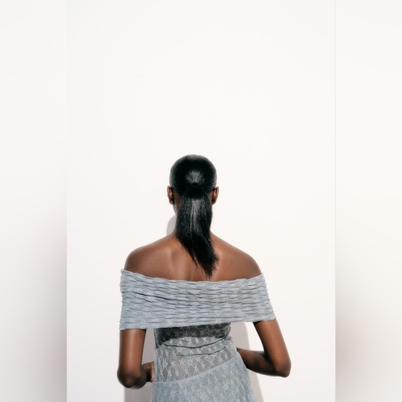 NWT OFF THE SHOULDER LACE BODYSUIT BY ZARA - Picture 6 of 7